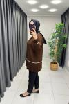 Pera İnce Triko Tunik Acı Kahve