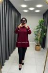 Pera İnce Triko Tunik Bordo