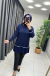 Pera İnce Triko Tunik Lacivert