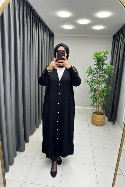 Merserize Hırka Siyah