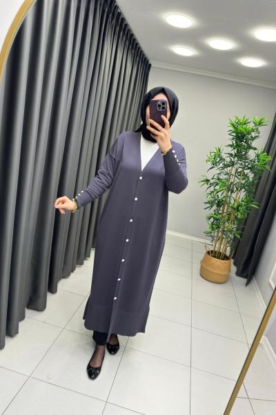 Merserize Hırka  Antrasit