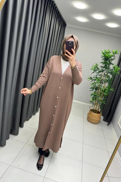 Merserize Hırka Vizon