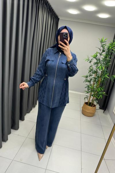 İpek Qupra Puane Takım  Mavi