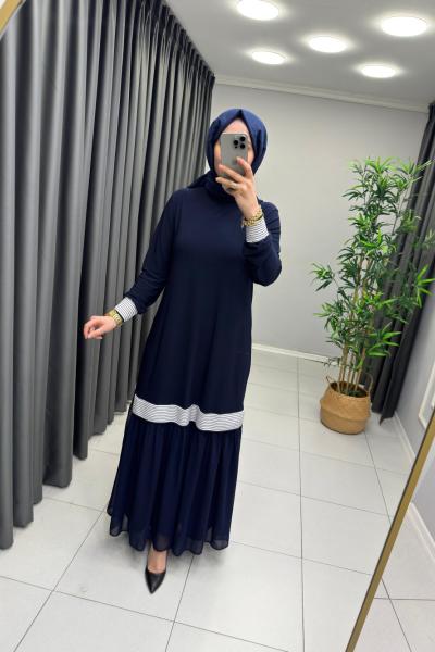 Sandy Boydan Elbise  Lacivert