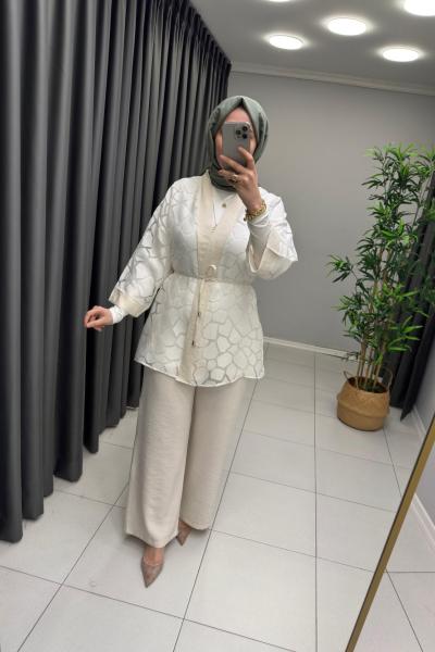 SZN 3 lü Keten Takım Beyaz