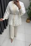 SZN 3 lü Keten Takım Beyaz