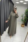 Zümra Tensel Elbise  Haki
