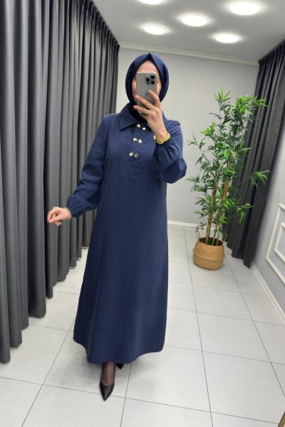 Zümra Tensel Elbise  Lacivert