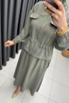 Lina Tensel Etekli Takım Mint Yeşili