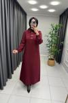 Zümra Tensel Elbise  Bordo