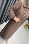 Zümra Tensel Elbise  Kahverengi