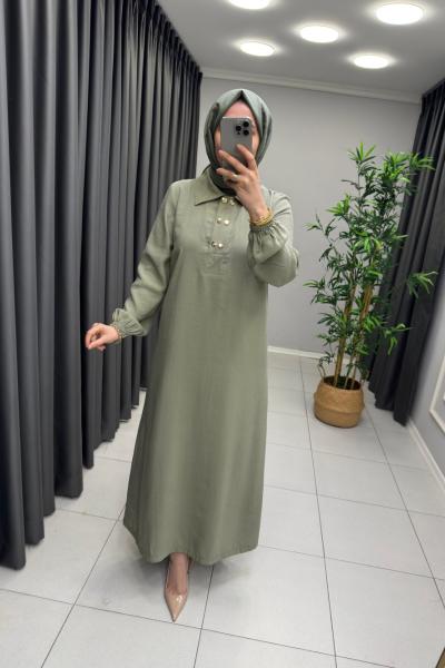 Zümra Tensel Elbise  Mint Yeşili