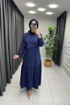 Vera Tensel Kumaş Elbise  Lacivert Marin