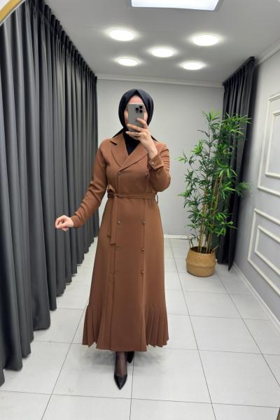 Eliz Ferace Elbise Kahverengi