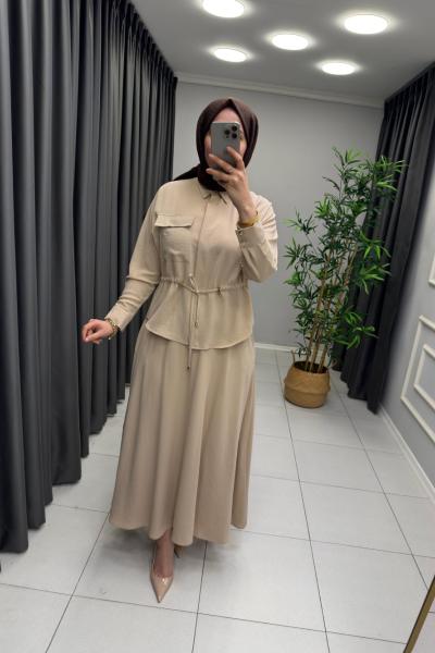 Luna  Etekli Takım  Taş Rengi