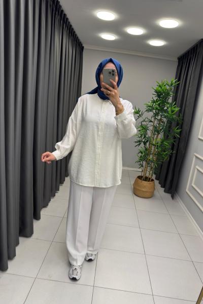 Nona Modal Gömlek  Ekru