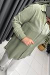 Bella Püskül Detay Gömlek  Mint Yeşili