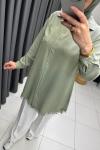 Bella Püskül Detay Gömlek  Mint Yeşili