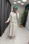 Lina  Etekli Takım  Beyaz