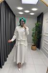 Lina  Etekli Takım  Beyaz