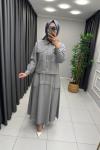 Lina  Etekli Takım  Gri