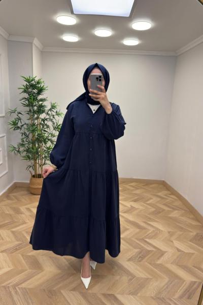 Çağla Elbise Lacivert