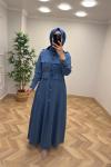 Ahsen Tensel Elbise  İndigo Mavi