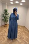 Ahsen Tensel Elbise  İndigo Mavi
