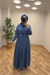 Ahsen Tensel Elbise  İndigo Mavi