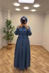 Ahsen Tensel Elbise  İndigo Mavi