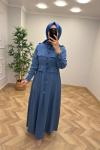 Ahsen Tensel Elbise  İndigo Mavi