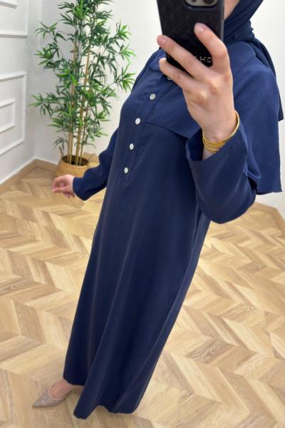 Esila Tensel Elbise  Lacivert