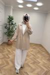 Qupra Blazer Ceket  Vizon
