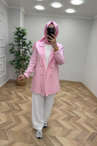 Qupra Blazer Ceket  Pembe
