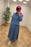 Relax Tensel Etekli Takım  Mavi