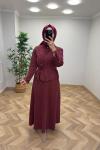 Naqshe Etekli Takım  Bordo