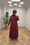 Naqshe Etekli Takım  Bordo