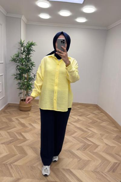 Nona Modal Gömlek  Sarı