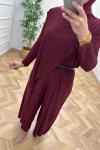 Asimetrik Sandy  Takım  Bordo