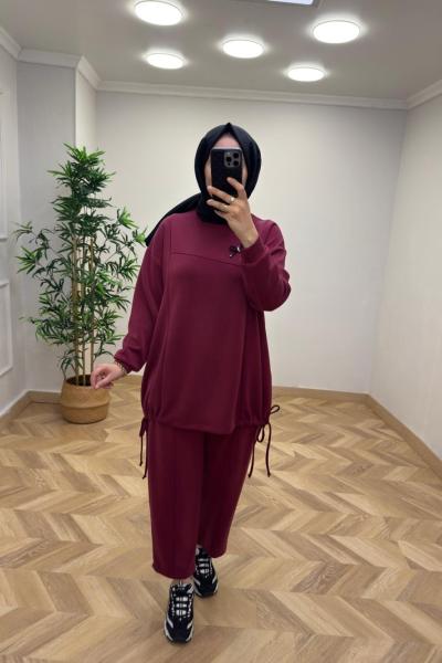 Noya Modal Oysho Takım  Bordo
