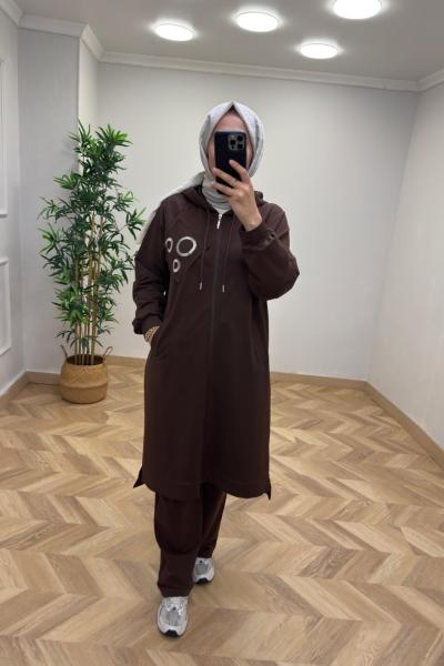 Puane Luna Giy Çık Takım Kahverengi