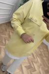 Puane Broş Detay Sweat  Sarı