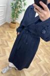 Lina Kot Trençkot Lacivert