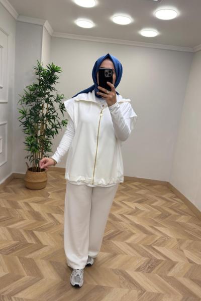 Negro Yelekli Takım Beyaz