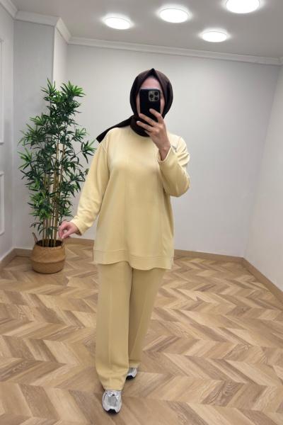 Sahra Taş Detaylı Takım Sarı