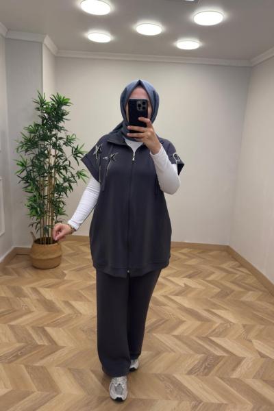 Yıldız Taşlı Takım Antrasit