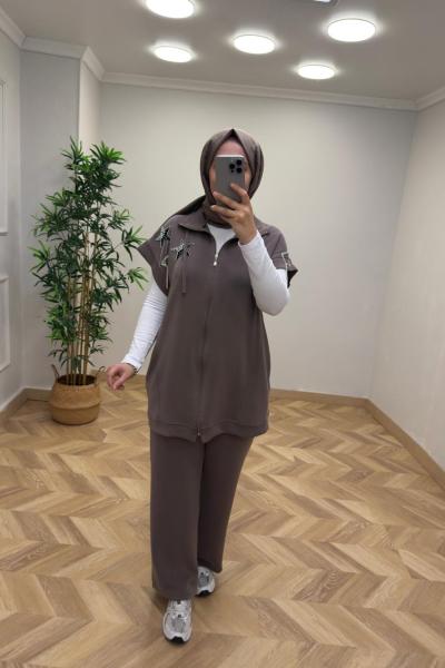 Yıldız Taşlı Takım Sütlü Kahve