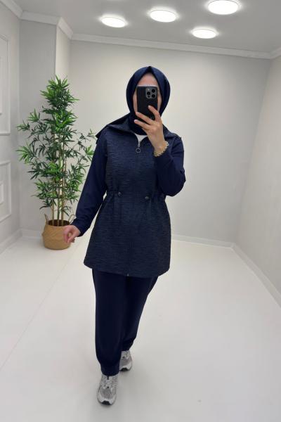 Lale İkili Takım Lacivert