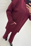 Sim Detaylı Merserize Takım Bordo
