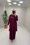 Nilüfer Merserize Takım Bordo